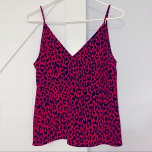 Nordstrom BP red leopard camisole, size S